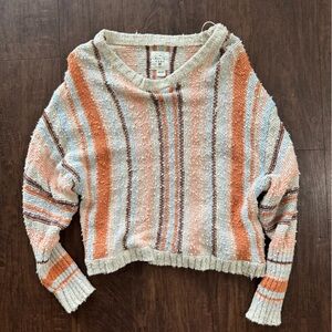 Billabong Cropped Striped Knit Sweater